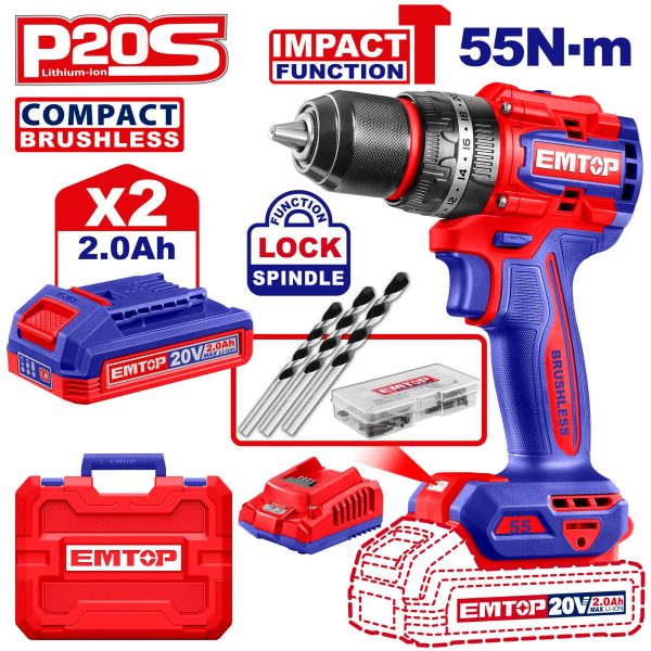 Compact Brushless Cordless Impact Drill